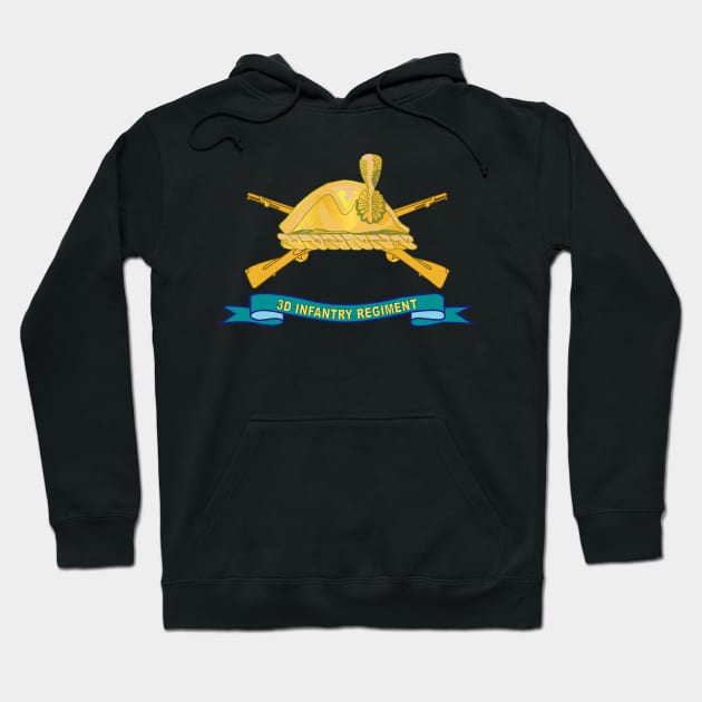 3d Infantry Regiment - DUI w Br - Ribbon X 300 Hoodie by twix123844